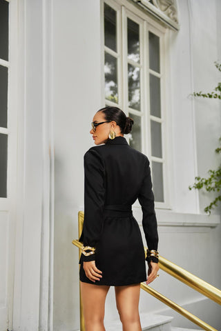 black blazer dress