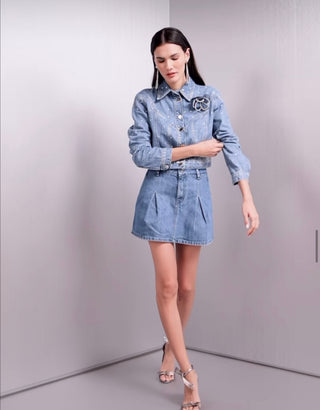 Denim Flower Jacket